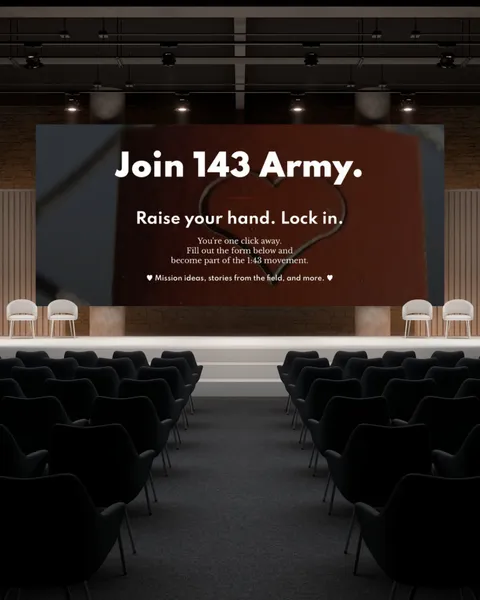 143 Army: The site launch, slide 4 of 5, first page
