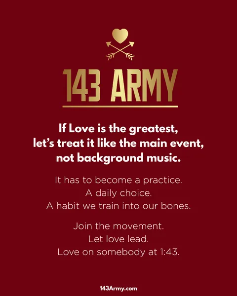 143 Army: Faith, hope, love. Cut 1, first page
