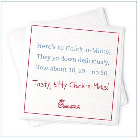 Chick-fil-A, Napkin Poetry Series