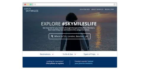 Delta Air Lines: Onboard ads asked members for their photos. 30,000+ arrived, and every one fueled the search engine. (2 of 3)