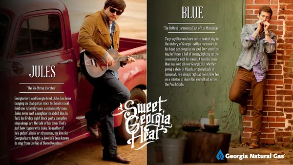 Spread introducing Jules, the fire-string scorcher, and Blue, the hottest harmonica east of the Mississippi