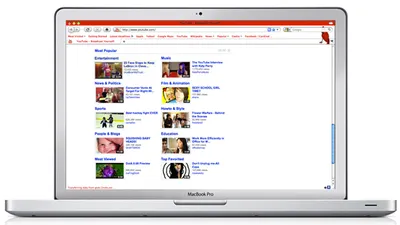 The YouTube homepage with the InLeBronWeTrust video at the top of the Most Popular column
