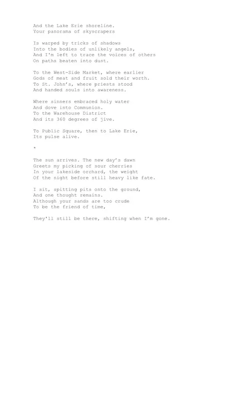 The typed manuscript page for Cleveland Rag