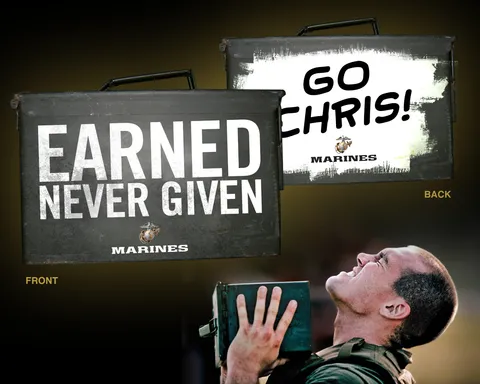 United States Marine Corps: Branded Fan Sign for Ironman 70.3 World Championship